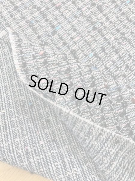 画像4: 生地:ポリ混リングヤーンツイード(グレー/紺) (4)