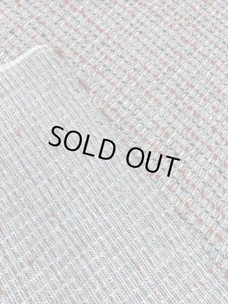 画像4: 生地:ポリ混リングヤーンツイード(グレー/エンジ) (4)