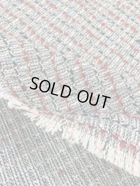 画像5: 生地:ポリ混リングヤーンツイード(グレー/エンジ) (5)