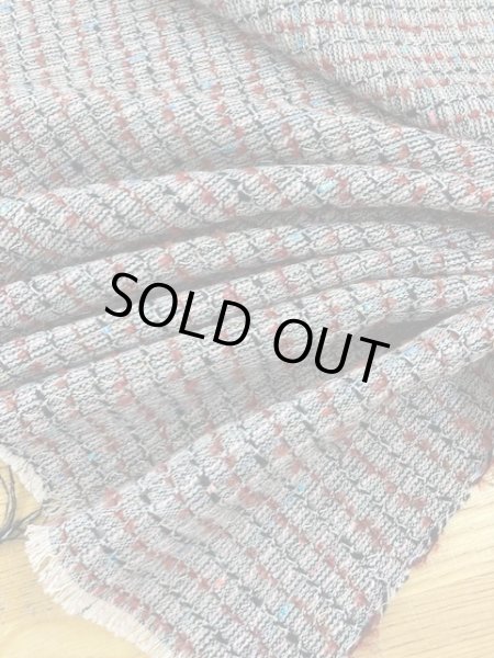 画像6: 生地:ポリ混リングヤーンツイード(グレー/エンジ) (6)