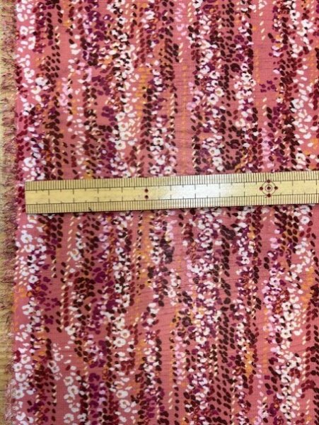 画像2: 生地:ポリつぶつぶストライプ柄(ピンク) (2)