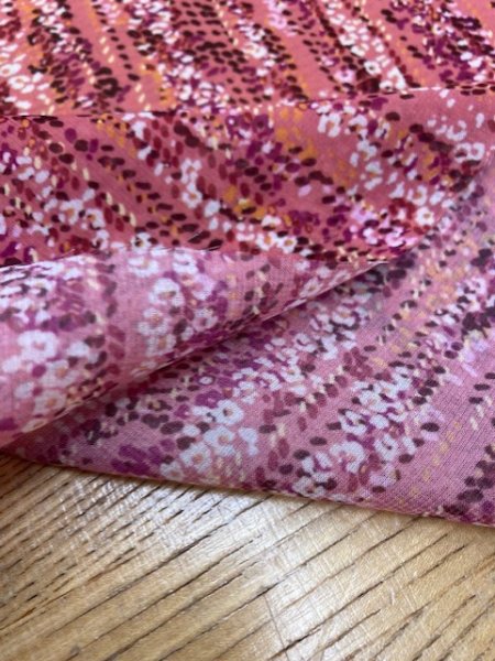 画像4: 生地:ポリつぶつぶストライプ柄(ピンク) (4)