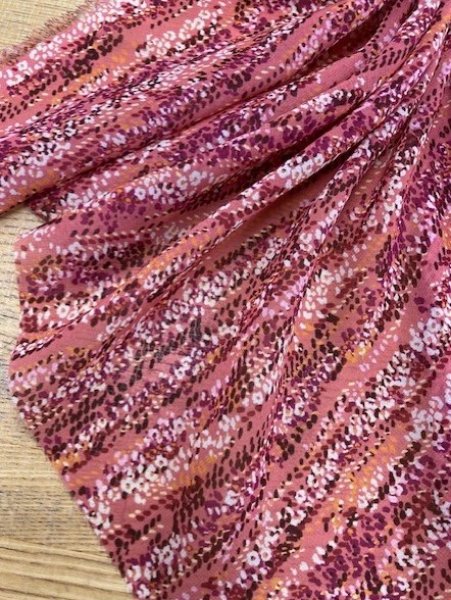 画像5: 生地:ポリつぶつぶストライプ柄(ピンク) (5)