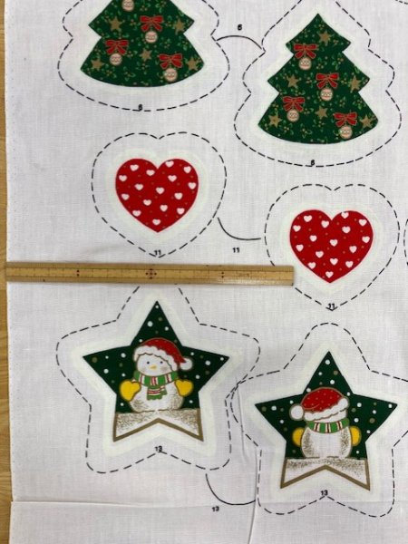 画像2: 生地:クリスマスオーナメント60cmパネル(少々難あり) (2)