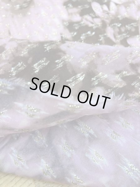 画像4: 生地:ゴールド糸花柄ポリプリント(ピンク) (4)