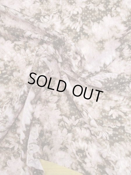 画像6: 生地:ゴールド糸花柄ポリプリント(ピンク) (6)