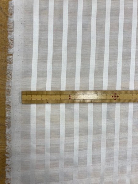 画像2: 生地:ストライプ織りポリエステル(白) (2)
