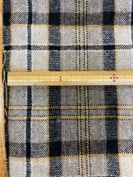 画像2: 生地:チェック柄ウール(黄色系) (2)
