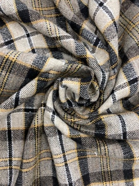 画像6: 生地:チェック柄ウール(黄色系) (6)