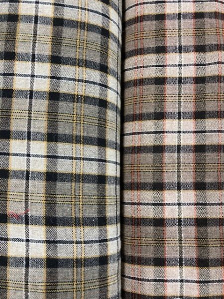 画像7: 生地:チェック柄ウール(黄色系) (7)