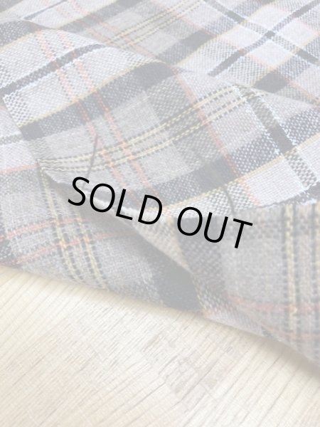 画像4: 生地:チェック柄ウール(オレンジ系) (4)