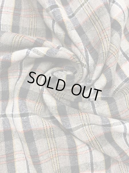 画像6: 生地:チェック柄ウール(オレンジ系) (6)