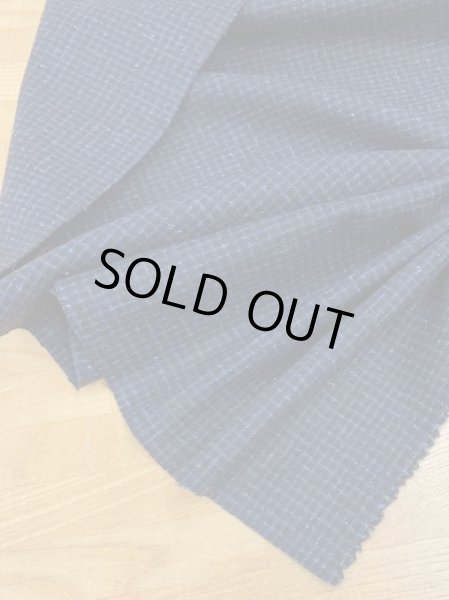 画像3: 生地：イタリー製格子柄ウール（紺） (3)