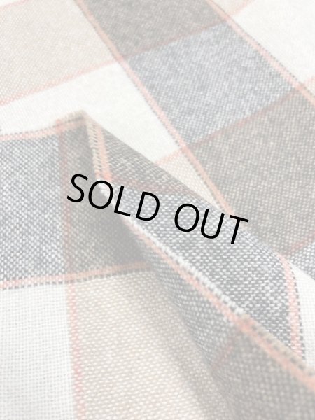 画像4: 生地:ブロックチェック柄ウール(茶系) (4)