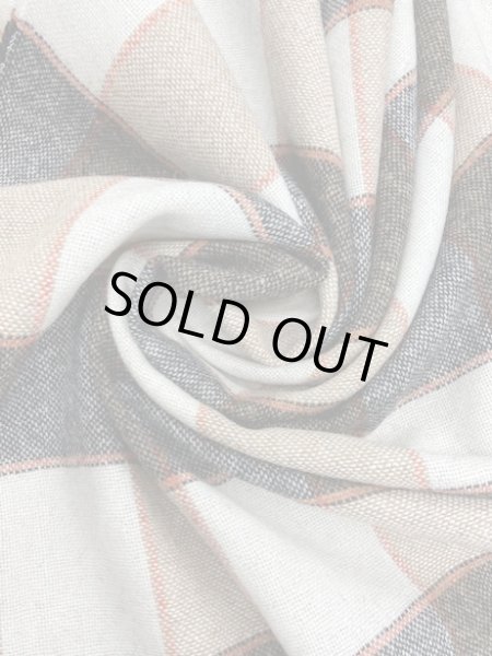 画像7: 生地:ブロックチェック柄ウール(茶系) (7)