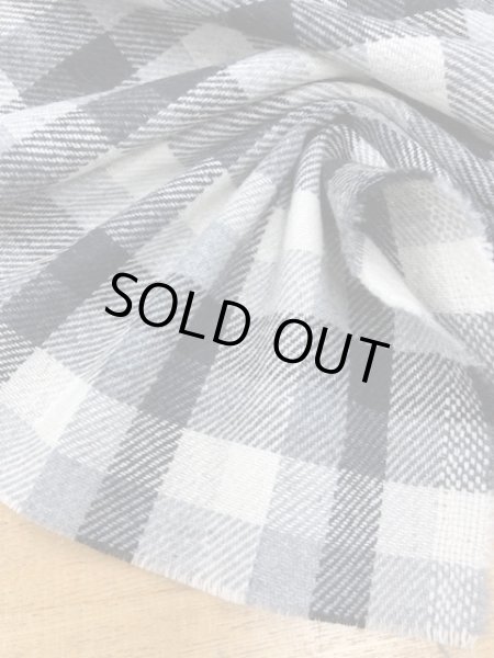 画像4: 生地:チェック柄ウール(モノクロ) (4)