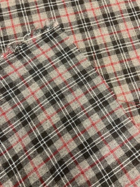 画像5: 生地:チェック柄ウールガーゼ(グレー系) (5)