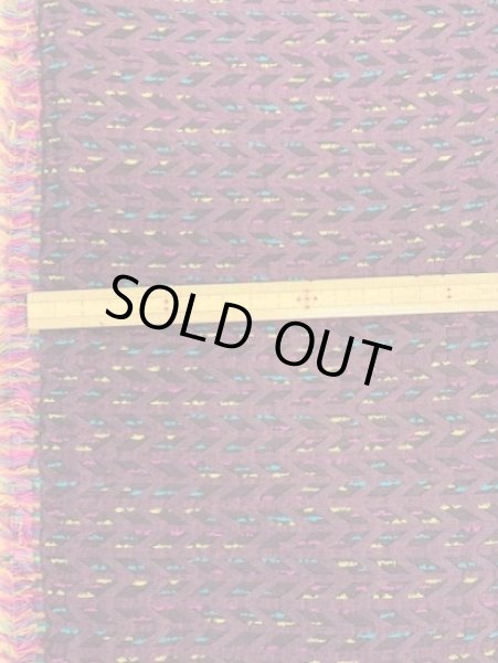 画像2: 生地:シルク混ジグザグ柄ジャガード(エンジ系) (2)