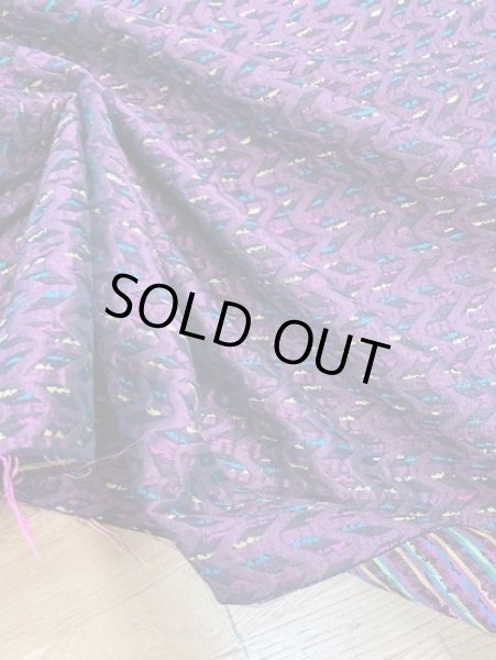 画像5: 生地:シルク混ジグザグ柄ジャガード(エンジ系) (5)