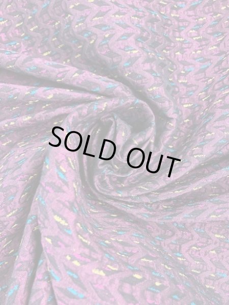 画像6: 生地:シルク混ジグザグ柄ジャガード(エンジ系) (6)