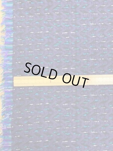 画像2: 生地:シルク混ジグザグ柄ジャガード(ブルー系) (2)