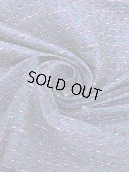 画像6: 生地:シルク混ジグザグ柄ジャガード(ブルー系) (6)