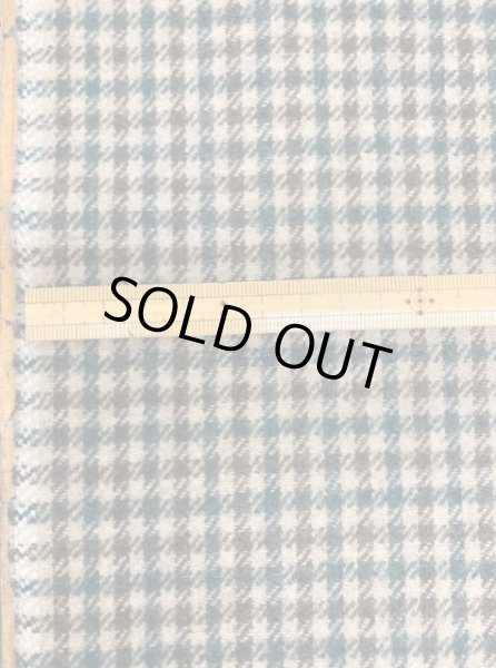 画像3: 生地:ポリ混チェック柄ウール(緑/茶) (3)