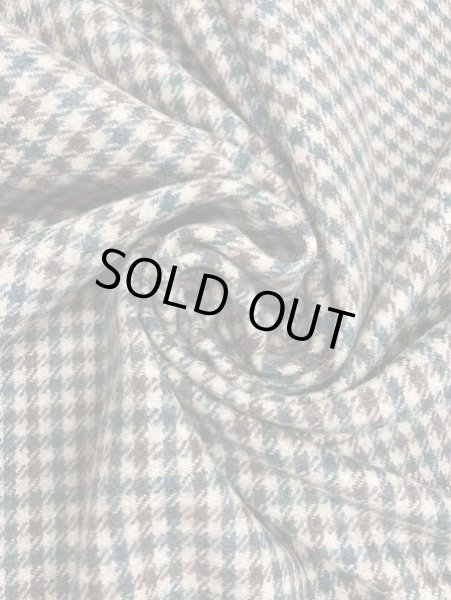 画像7: 生地:ポリ混チェック柄ウール(緑/茶) (7)