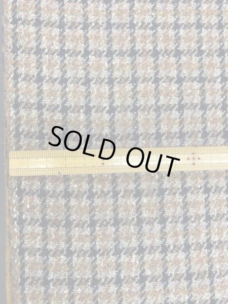 画像2: 生地:ポリ混チェック柄ウール(茶/黒) (2)