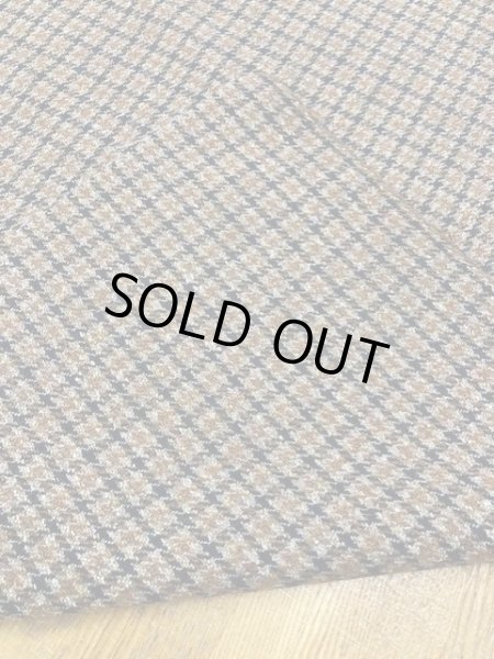 画像3: 生地:ポリ混チェック柄ウール(茶/黒) (3)