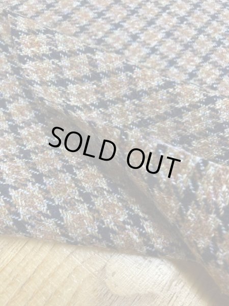 画像4: 生地:ポリ混チェック柄ウール(茶/黒) (4)