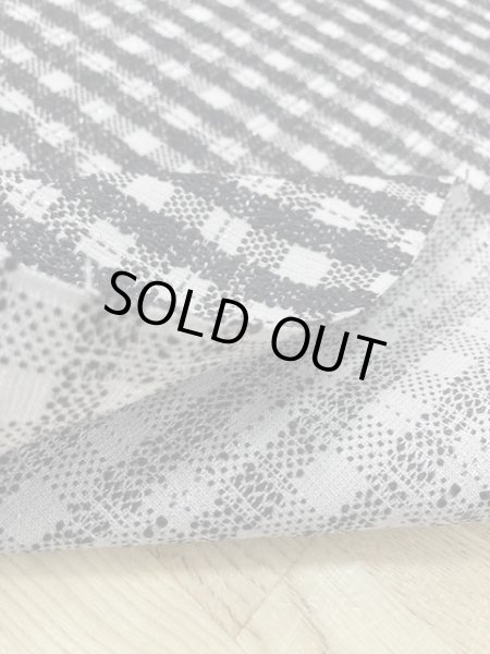 画像4: 生地:チェック柄ジャガード(グレー/紺) (4)