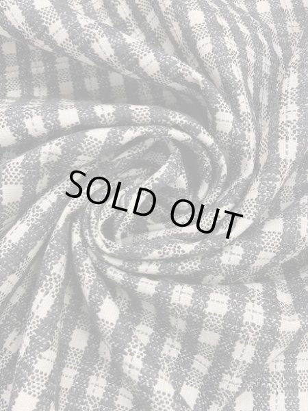 画像6: 生地:チェック柄ジャガード(グレー/紺) (6)