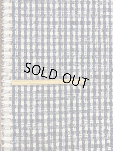 画像1: 生地：チェック柄ジャガード（ベージュ／紺） (1)