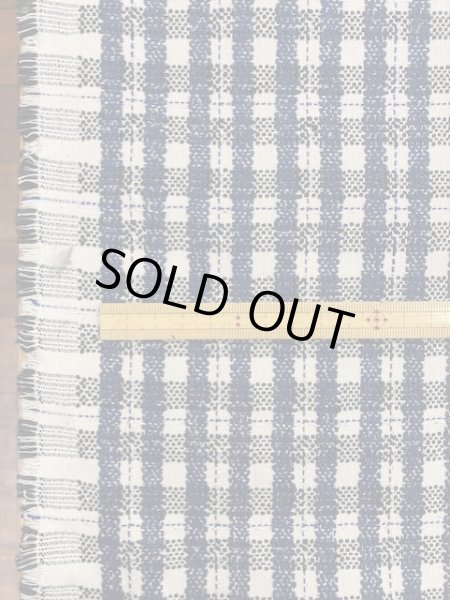 画像2: 生地：チェック柄ジャガード（ベージュ／紺） (2)