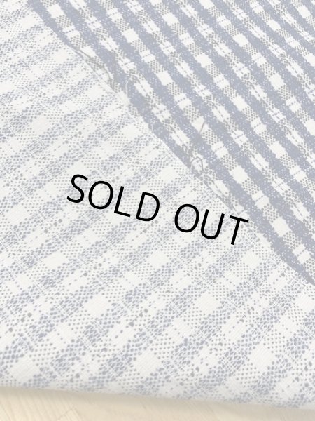 画像3: 生地：チェック柄ジャガード（ベージュ／紺） (3)