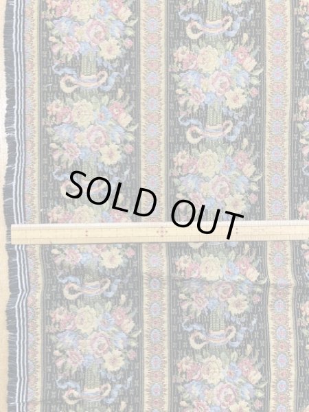 画像3: 生地:ゴブラン織り花束柄(黒) (3)