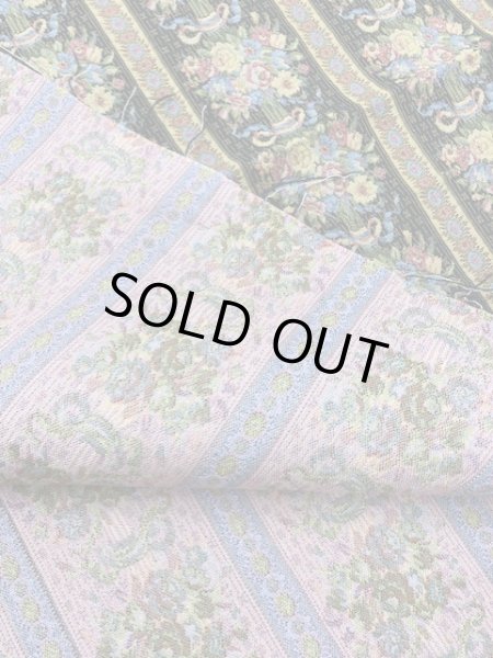 画像4: 生地:ゴブラン織り花束柄(黒) (4)