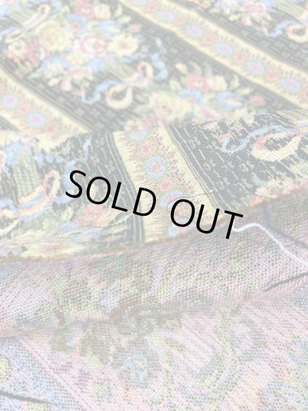 画像5: 生地:ゴブラン織り花束柄(黒) (5)