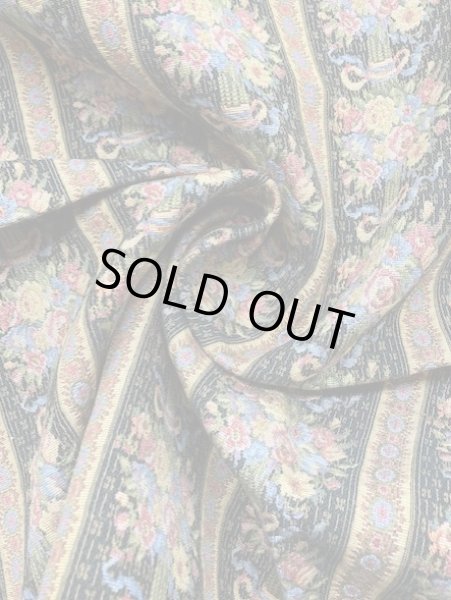 画像6: 生地:ゴブラン織り花束柄(黒) (6)