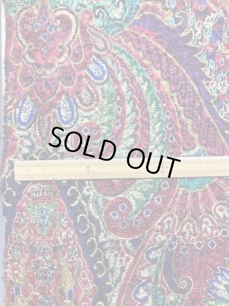 画像2: 生地:シルク混プリント(エンジ) (2)