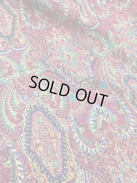 画像3: 生地:シルク混プリント(エンジ) (3)