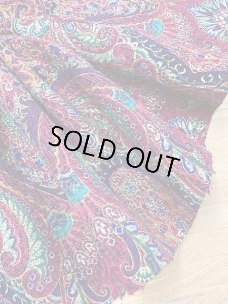 画像6: 生地:シルク混プリント(エンジ) (6)