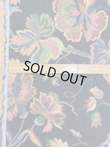 画像2: 生地:花柄ゴブラン織り(黒) (2)