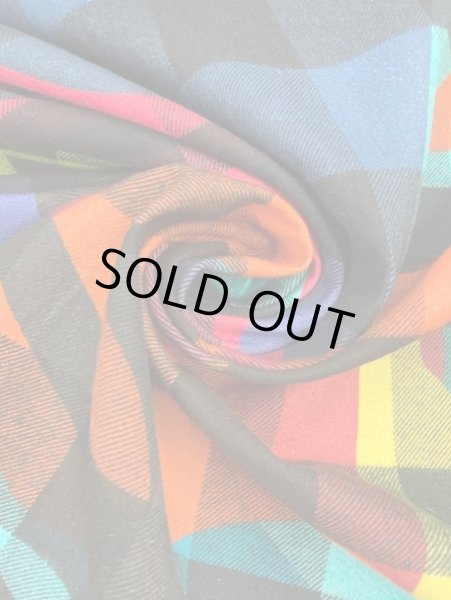 画像6: 生地:ブロックチェック柄コットン(カラフルプリント) (6)