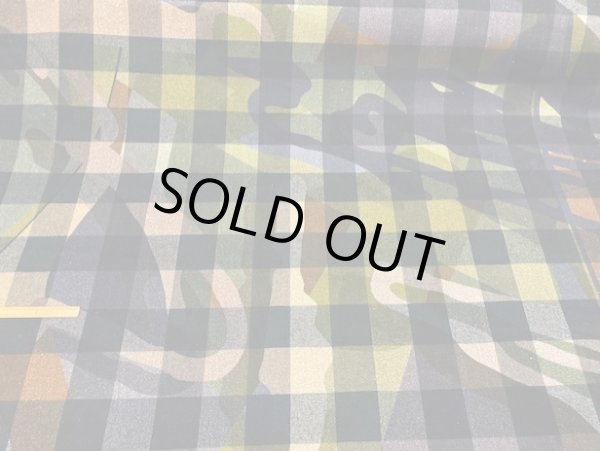 画像3: 生地:ブロックチェック柄コットン(カーキ系) (3)