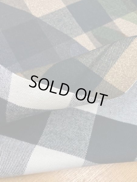 画像4: 生地:ブロックチェック柄コットン(カーキ系) (4)