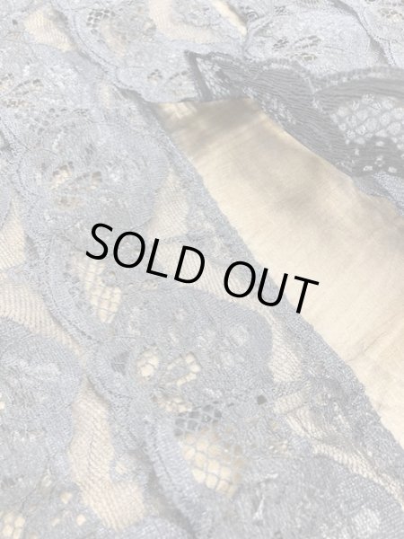 画像4: 生地:シルク混レース付き(黒) (4)