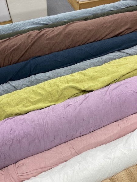 画像6: 生地:綿ポリシワ加工天竺(茶) (6)