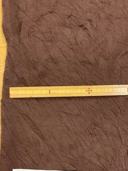 画像2: 生地:綿ポリシワ加工天竺(茶) (2)